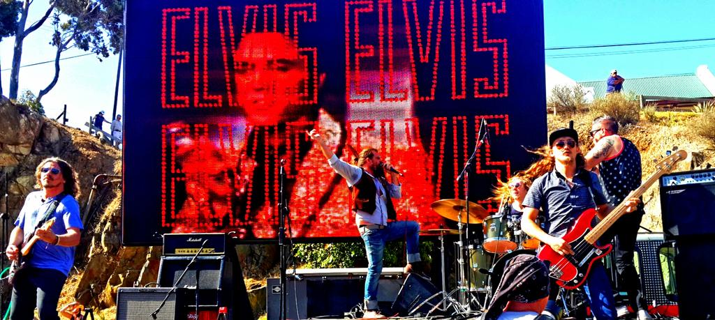 heleenniere's tweet photo. @TributeFestSA #BlackCatBones tribute to Elvis http://t.co/8S0uJjueSj