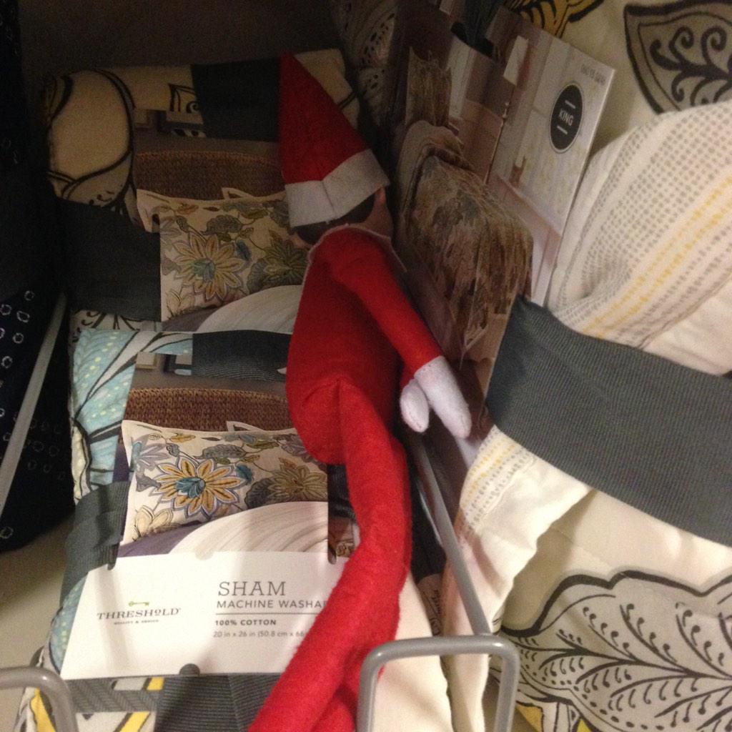 The holidays are over! #shelfie0910 taking a nap in the Threshold bedding! #t0910