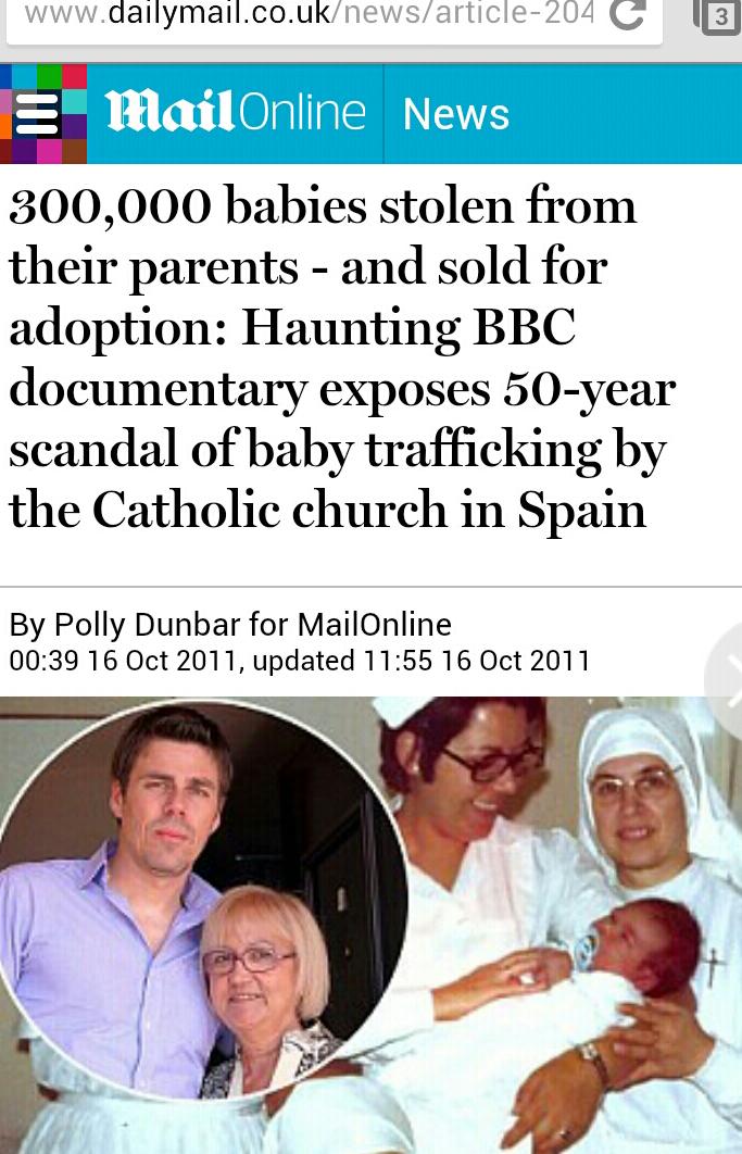 pramodcosmo's tweet photo. First church kidnaps 300000 babies &amp; then sells them for $20 Billion. Save indians from these terrorists. #Gharwapsi http://t.co/ynhKYQ5dsR