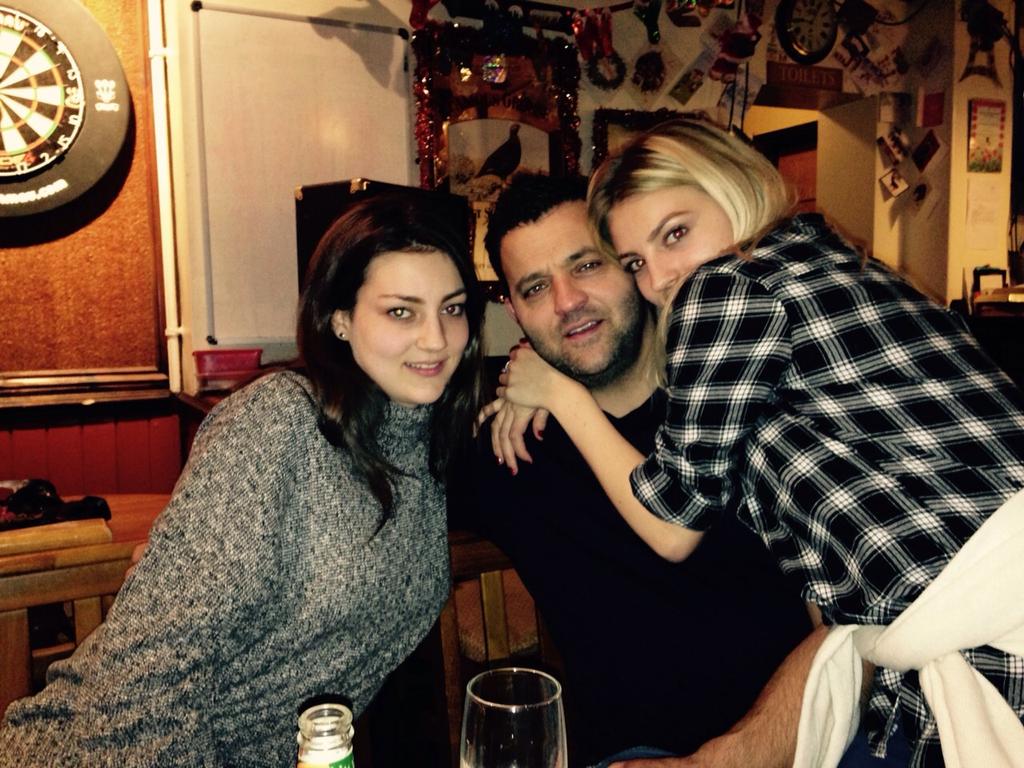 LeeHarperGK's tweet photo. Me and parys and danielle at uncle Steves 
Congrats to my cousin on his marriage proposal proud of u @PhilLeppard http://t.co/UuZUDHCr0c