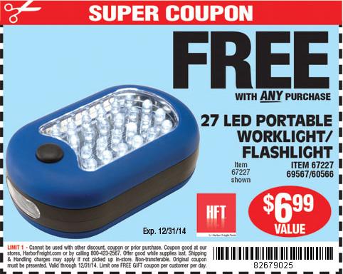 HarborFreight's tweet image. GET LIT THIS NEW YEAR'S EVE!
bit.ly/1yYTrfq #freeflashlight #harborfreight