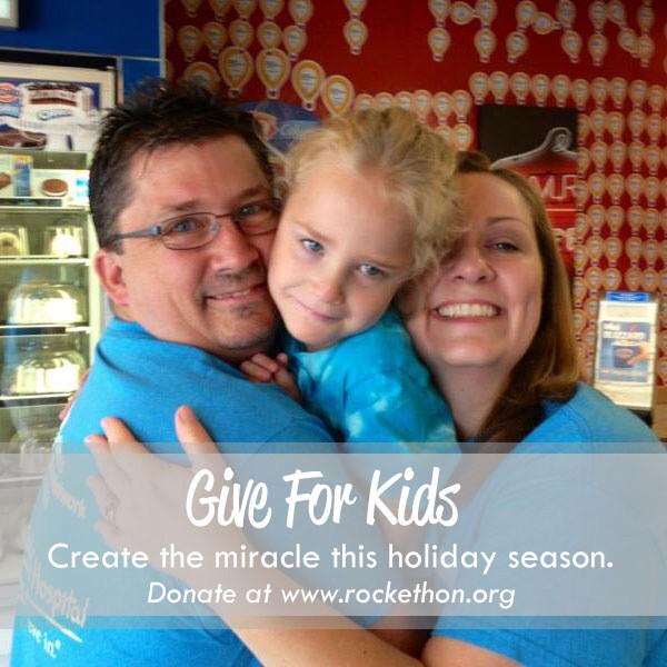 Join us this holiday season to help #CreateTheMiracle by donating at rockethon.org #GiveForKids #FTK 💚