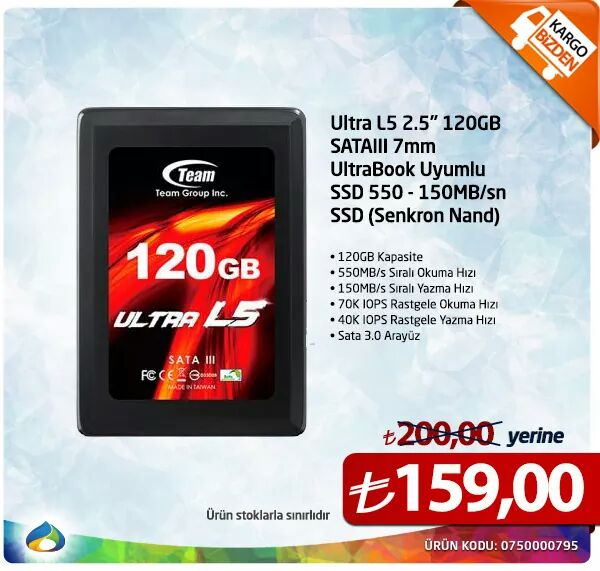 binbirmarketim's tweet photo. Stoklar Tukenene Kadar, #TEAM #ULTRA L5 2.5 #120GB #ULTRABOOK 159.00TL
 http://t.co/87bcOVV8DQ http://t.co/2HBShq2HMq