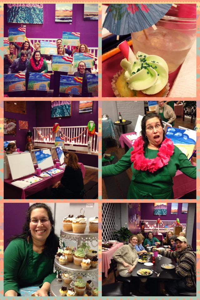 AmyLa4ever's tweet photo. Happy birthday Esther! #SweetEnvy #PaintingParty #BeachTheme #cupcakes #happiness http://t.co/IjcKcowtE2 http://t.co/wB5d704dm5
