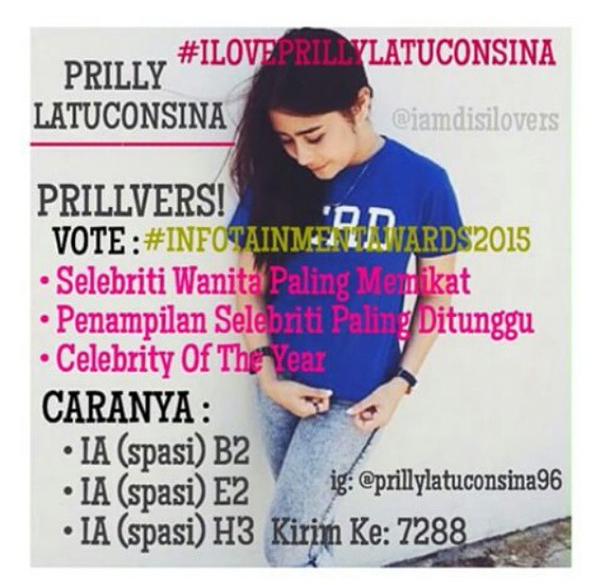 NittaFTR's tweet photo. "@Vindri23: Dukung Barbie kita @PrillyBie ya.. jgn lupa vote sebanyak"nya.. :) http://t.co/a7nL9sXtz7"