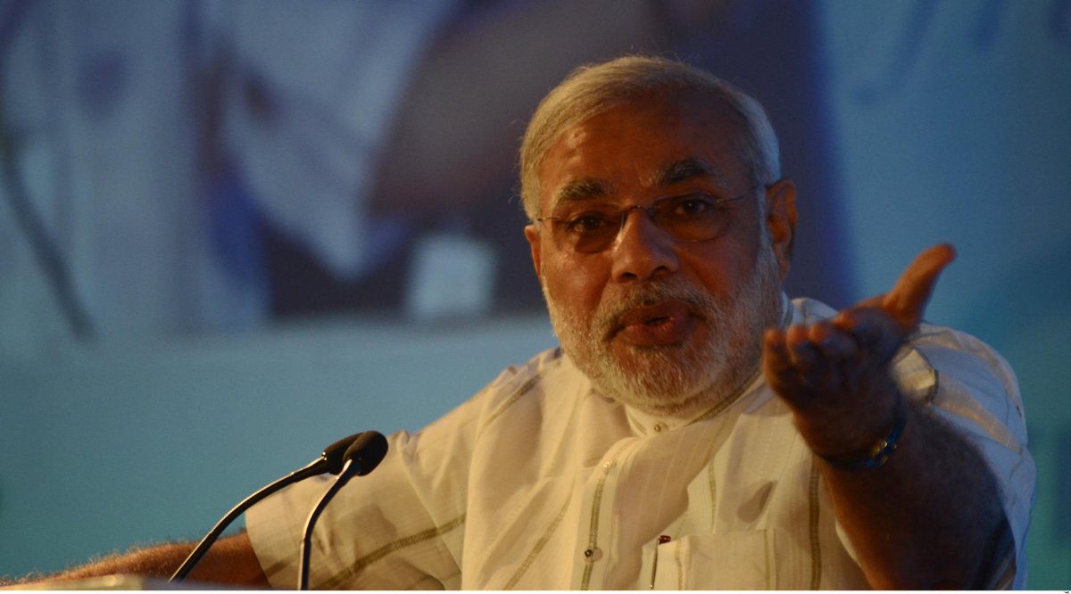 CNNnews18's tweet photo. BREAKING | PM @narendramodi hits out at @ArvindKejriwal, says an anarchist cannot do good governance #MissionDelhi http://t.co/iScWbFe3Tr