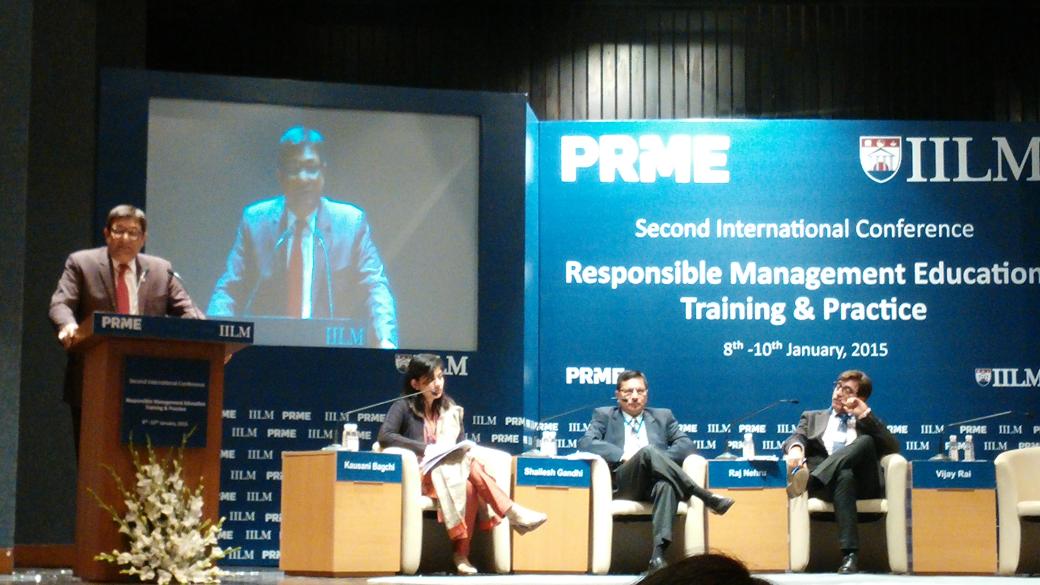Shweta698's tweet photo. #Wise words from @vijayrai68 on leadership, vision & commitment to achieve #PRME goals. @iilminstitute #IILMPRME2015 http://t.co/qflIZ3LWB7