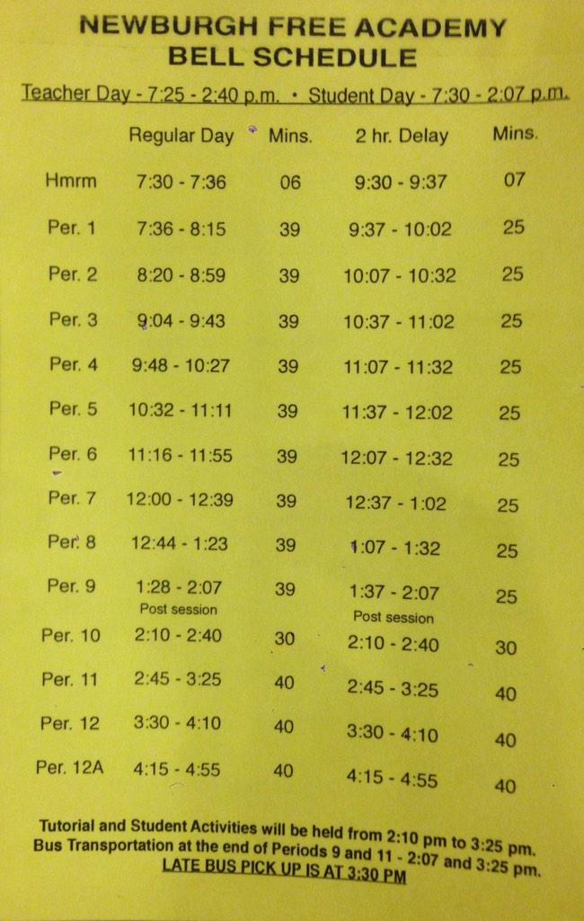 Follow the 2 hour delay schedule! Be on time and remember #STAYOFFTHE90
