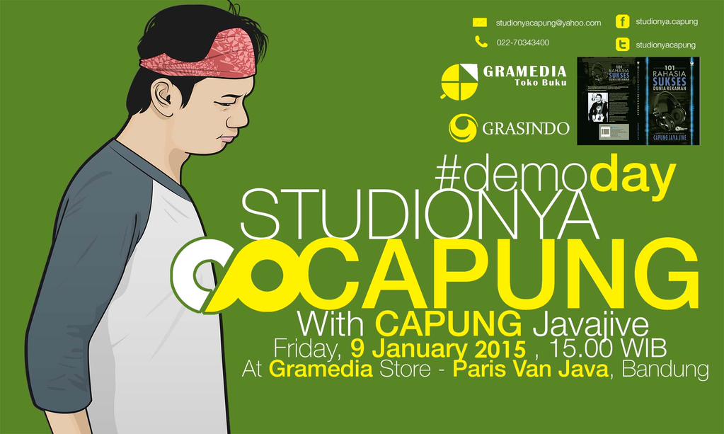 Mari ngamen brg kang @capung_cpnk Javajive dan <a href="/TheBlackAdams/">The Black Adams</a> di <a href="/gramedia_pvj/">GRAMEDIA Paris Van J</a> ..Besok jam 3sore #demoday