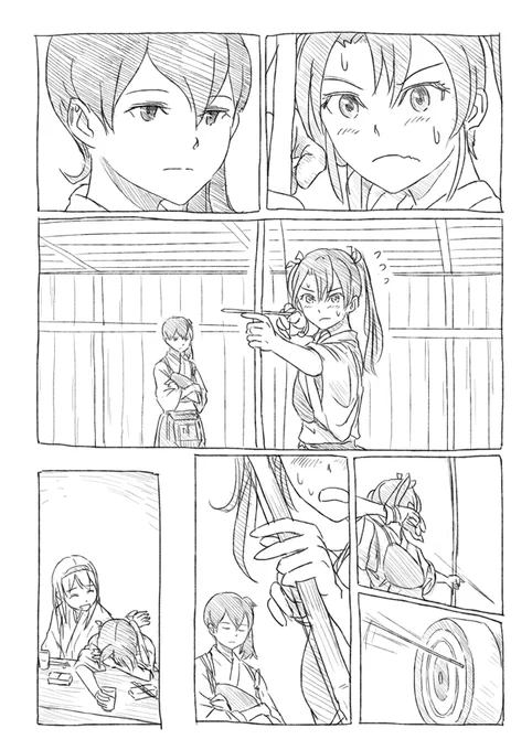 こんな状況だとつい力入っちゃうだろうなと #艦これ #加賀 #瑞鶴 