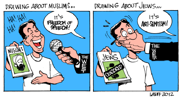 Sabina1956's tweet photo. Nemmeno questa vignetta di #CharlieHebdo è mai stata pubblicizzata http://t.co/HEqUWTn4S5 ma i media NON sono #pilotati.