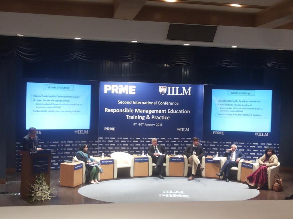AanchalGaba's tweet photo. Dr Raghuram-XLRI Jamshedpur "Integrate sustainability with decision making". #IILMPRME2015 #MyIILM http://t.co/D9RDsQXHdh