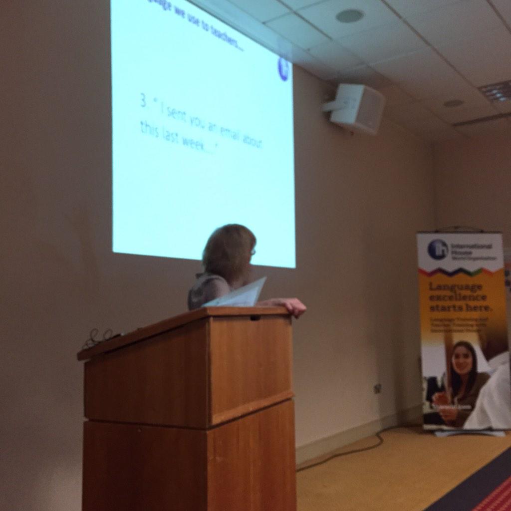 <a href="/maureenmcgarvey/">maureenmcgarvey</a> at #IHDOS15 enlightening the audience as what phrases teachers hate to hear from managers