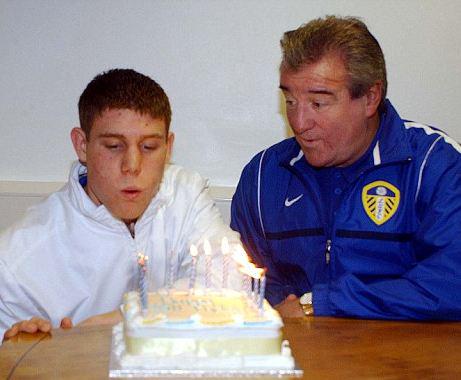   James Milner on his 17th birthday. Terry Venables\ face is just marvellous.  Yaya Toure won\t be happy