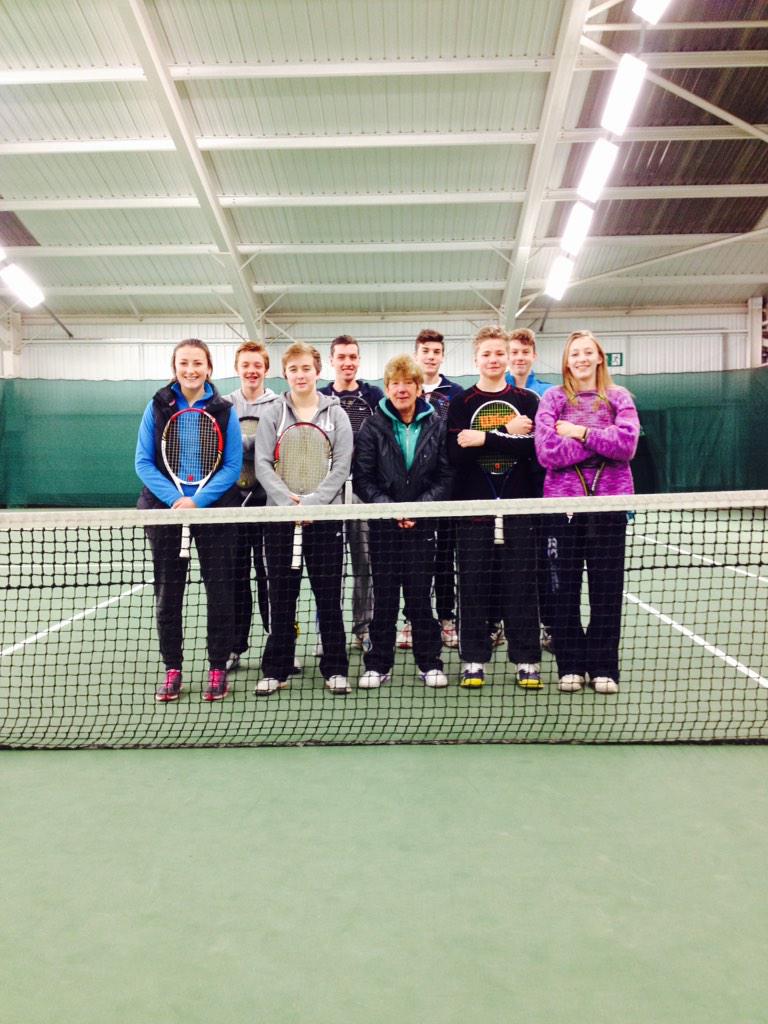 Team training <a href="/BritishTennis/">British Tennis</a> apprentices, level 1 and level 2 coaches, a great team to have at the club.#rolemodels