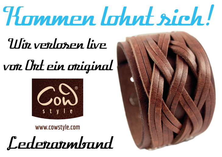 aredaktion's tweet photo. HEUTE ist es soweit - und kommen lohnt sich: wir verlosen ein original @COWstyle lederarmband!! :D #2yrsamag http://t.co/ftUYMBVjvj