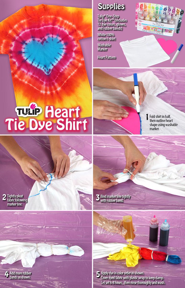 How-To Create a Heart Design Tie Dye T-Shirt! 