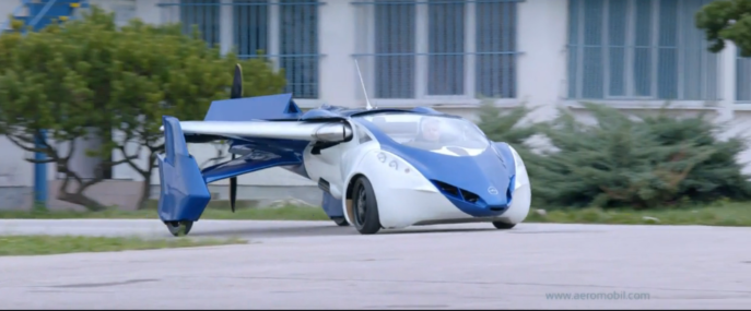 MSFT_Business's tweet photo. The future has now officially arrived: Slovakian company @aeromobil shows off a flying car! http://t.co/LCWDONedrt http://t.co/4eKKV8NJ15