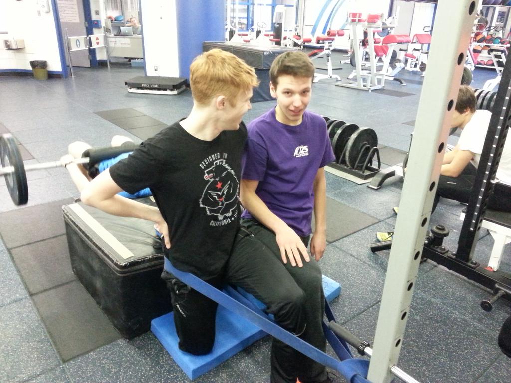 p_crispin's tweet photo. Feeling the love in the weight room @theolympicoval #goodteamates http://t.co/GbBrCvH4vI