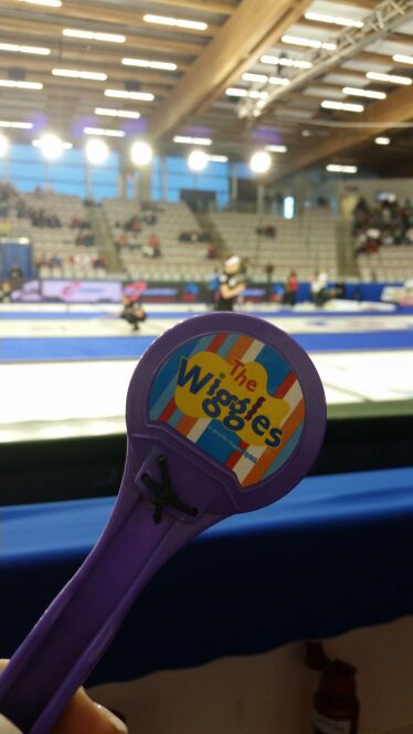 JillOfficer's tweet image. The noisemaker I borrowed from my kid for this week's @therealwfg #contcup is courtesy of @TheWiggles! #curling
