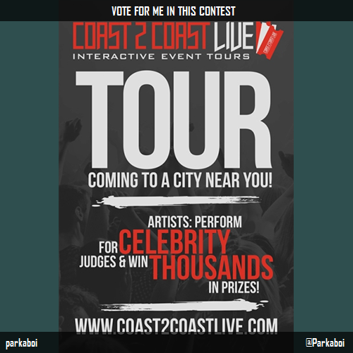 mzzILUVME2's tweet photo. Just voted for @Parkaboi to perform at #South Carolina Edition 1/27/15! http://t.co/pOBu44R83p #Coast2Coast http://t.co/rKYxfP2ERT