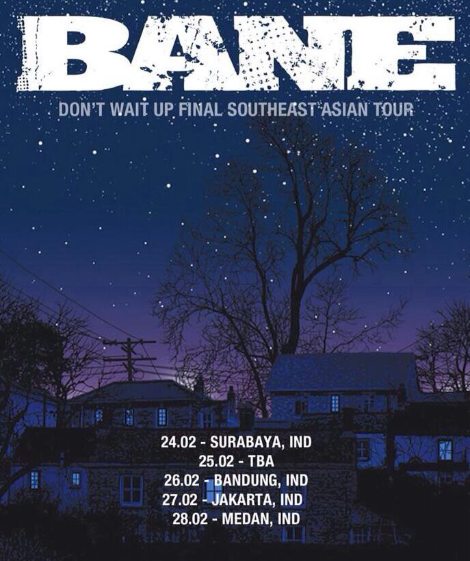 Legenda HC ini akan tour di Surabaya-Bandung-Jakarta-Medan. Kabarnya ini adalah Tour Terakhir mereka!  #BANE #MHF2015
