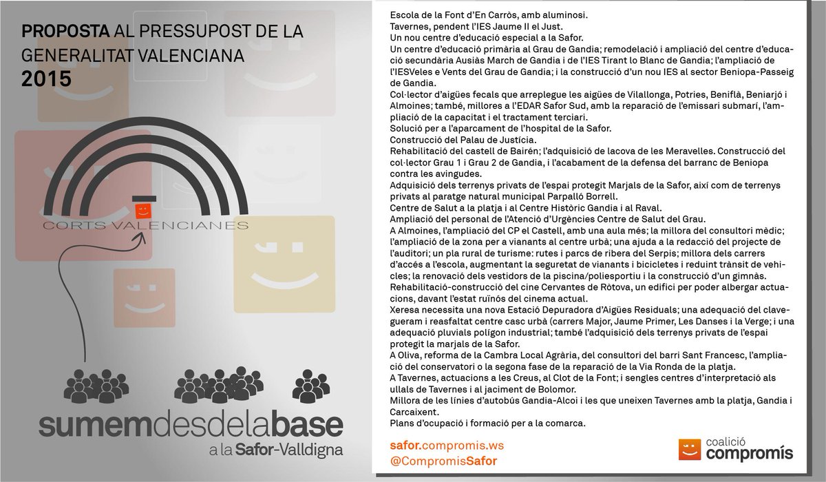 El que no ens duran el PP ni els reis a 2015 a la Safor @Pepa_Izquierdo <a href="/jordipuig/">Jordi Puig</a> safor.compromis.net/?p=1487#.VK58X… <a href="/compromis/">Compromís</a>