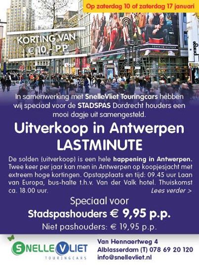 Uitverkoop in Antwerpen! Ga mee met SnelleVliet