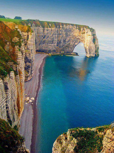 _Paisajes_'s tweet photo. Acantilados de Normandía, Francia http://t.co/t9DHHyicGj