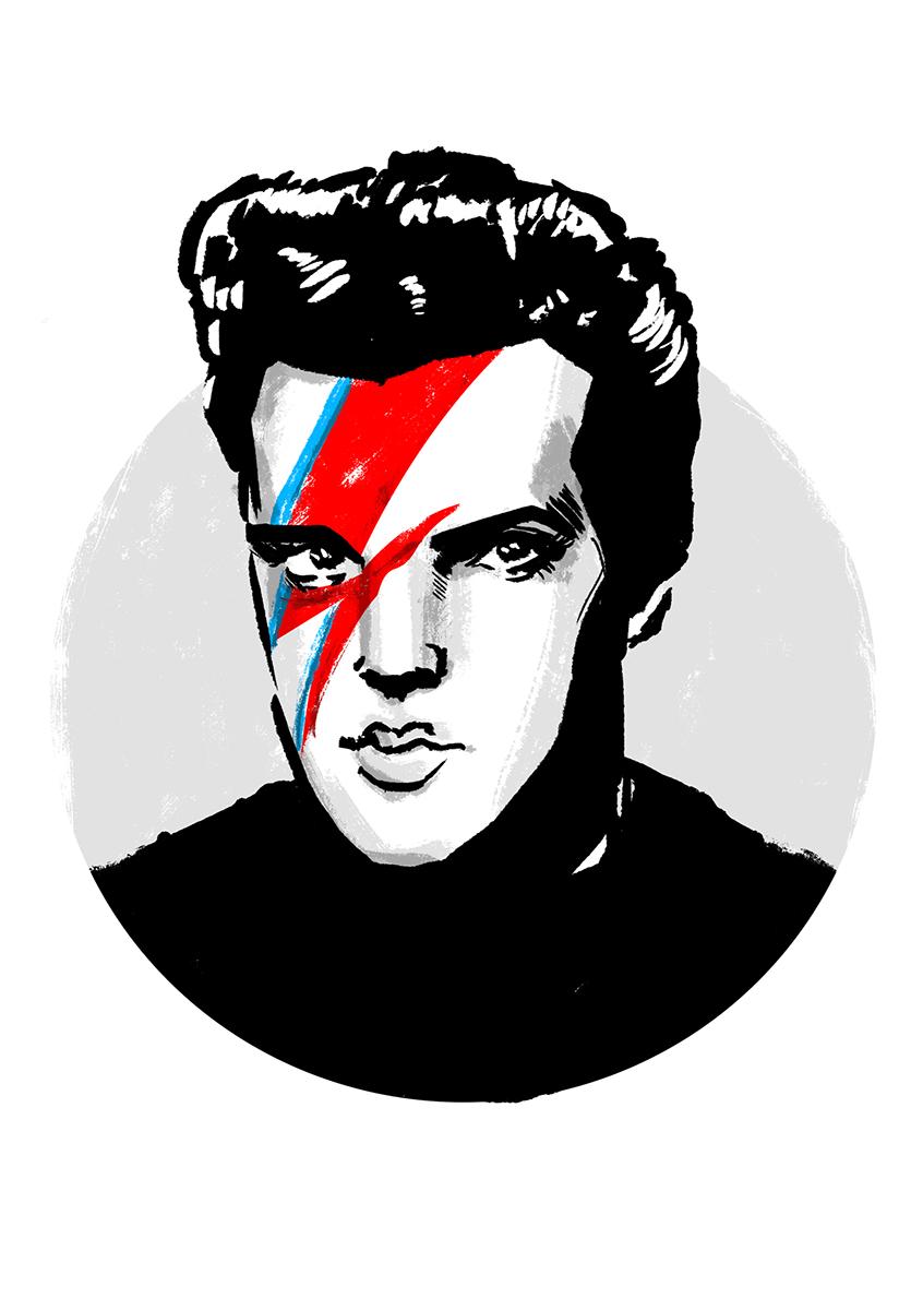 Happy birthday to both David Bowie and Elvis Presley -  