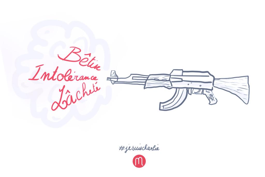 #JeSuisCharlie #CharlieHebdo #SoutienCharlieHebdo #illustration