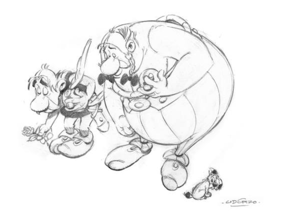 Même Uderzo a repris les crayons pour un magnifique dessin rempli d'une belle émotion. Magnifique. #JeSuisCharlie
