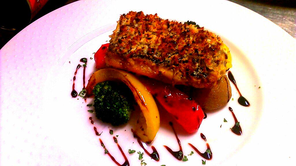 StartSendai's tweet image. 《鮮魚の香草パン粉焼き￥１１８０》その日の鮮魚を使って、特製の香草パン粉をまぶして焼き上げます。サクサクふわふわの食感と香草パン粉の香りをお楽しみください♪  ##仙台