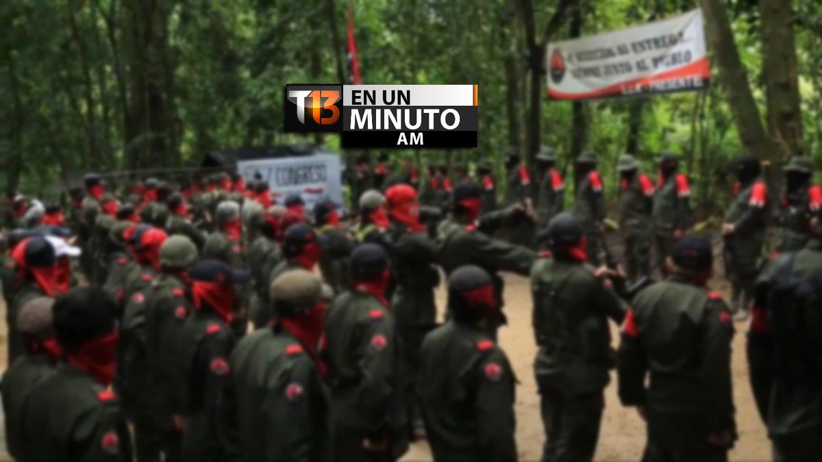 T13's tweet photo. [VIDEO] #T13enunminuto: guerrilla colombiana ELN anuncia disposición al diálogo de paz http://t.co/RVpnOGiXRr http://t.co/hB1WrdQLsy