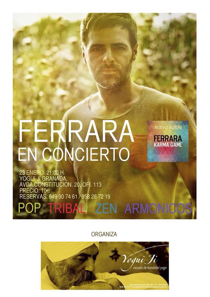 ferraraoficial's tweet image. Concierto en Granada #KarmaGame. Fusionaré el Pop con canto de armónicos. Respira y siente música vibrando alto.
