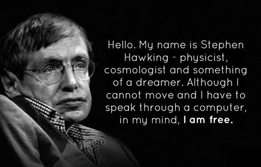 \" Happy 73rd birthday to Stephen Hawking. 