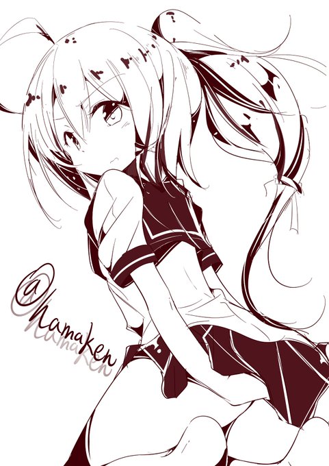 スカート履きなれてなくて、
むずむずする伊168ちゃん。
#艦これ版深夜の真剣お絵描き60分一本勝負 