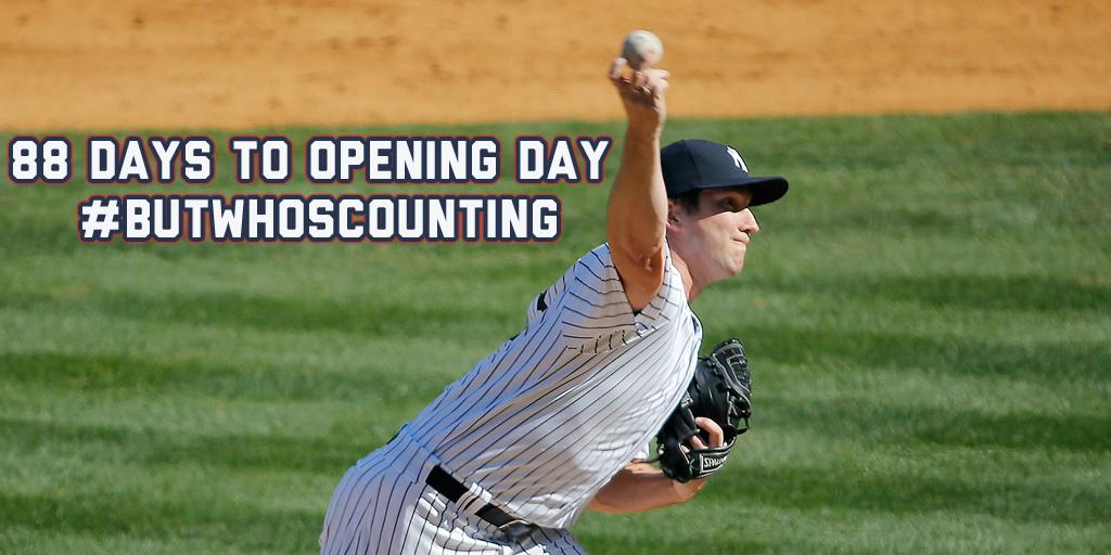 Yankees's tweet photo. 88 days until the Yanks mow them down on the mound again! #OpeningDay #ButWhosCounting http://t.co/yirUFRxRls
