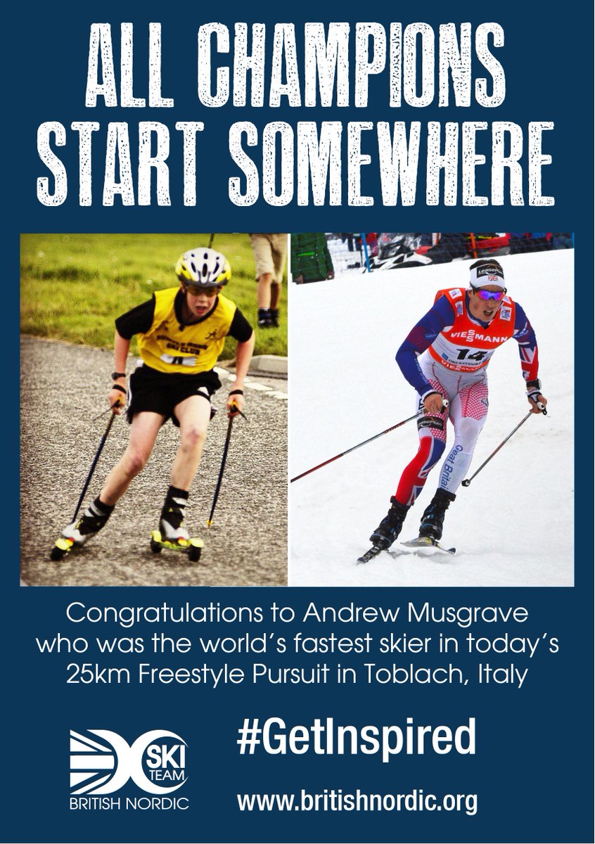 BritishNordic's tweet photo. @musgraveandrew fastest skier in today's Tour de Ski 25km race - here's how he started @bbcgetinspired @BBCSportScot http://t.co/CnO1Dr3JpY