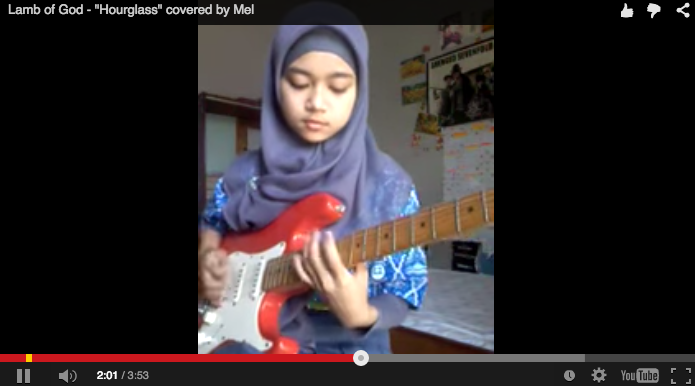 \m/ "<a href="/Jogja24Jam/">Jogja24Jam</a>:Siswi SMA Behijab Bermain Gitar Metalcore Ini Dipuji Majalah Metal Internasional "Meliani" "