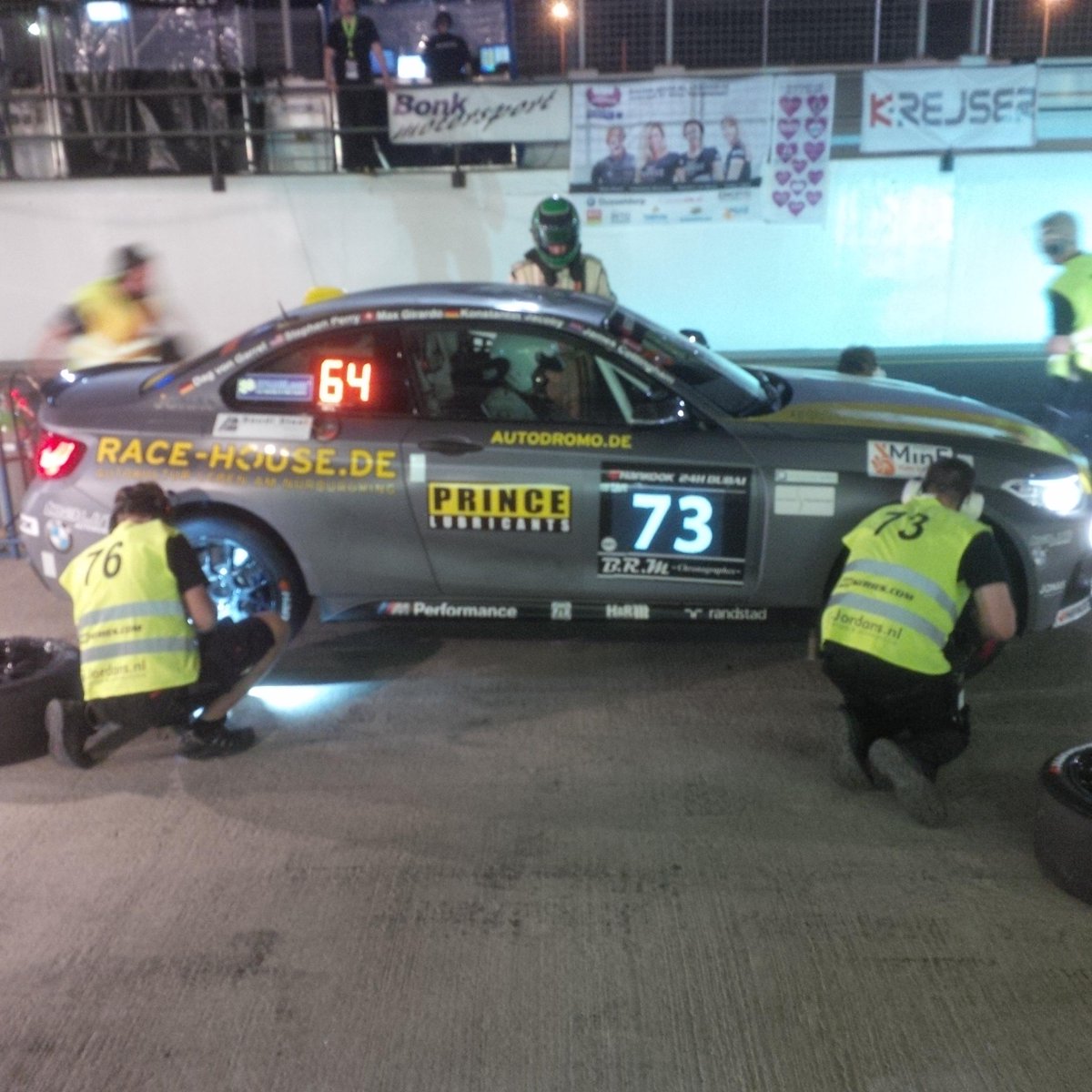 <a href="/24HSERIES/">24H SERIES</a> driver change, <a href="/JimiCott/">James Cottingham</a> getting in to set some quick night times. Its pitch black out there.