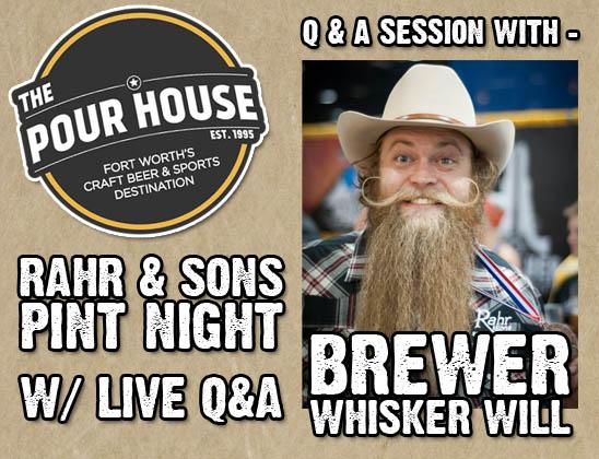 RahrBrewing's tweet photo. Pint night &amp; brewer Q&amp;A with our very own Whisker Will today @PourHouseFW, 5:30 PM! Let's get friendly! #drinklocal http://t.co/64xmXdHZtX