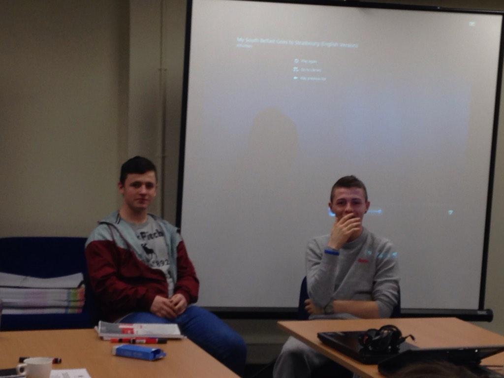 ForwardSouthPB's tweet photo. Our young film makers, responsible for producing #MySouthBelfastGoesToStrasbourg mentored by @BelfastDMC http://t.co/RIvhjDeQO0