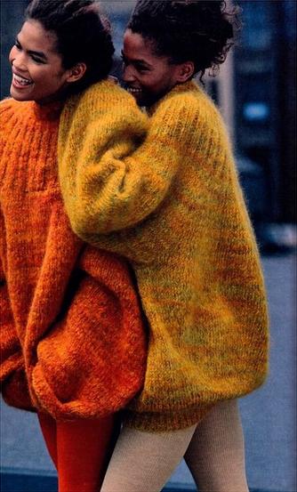 Marc Jacobs x Perry Ellis collaboration in 1989. Cozy winter knits