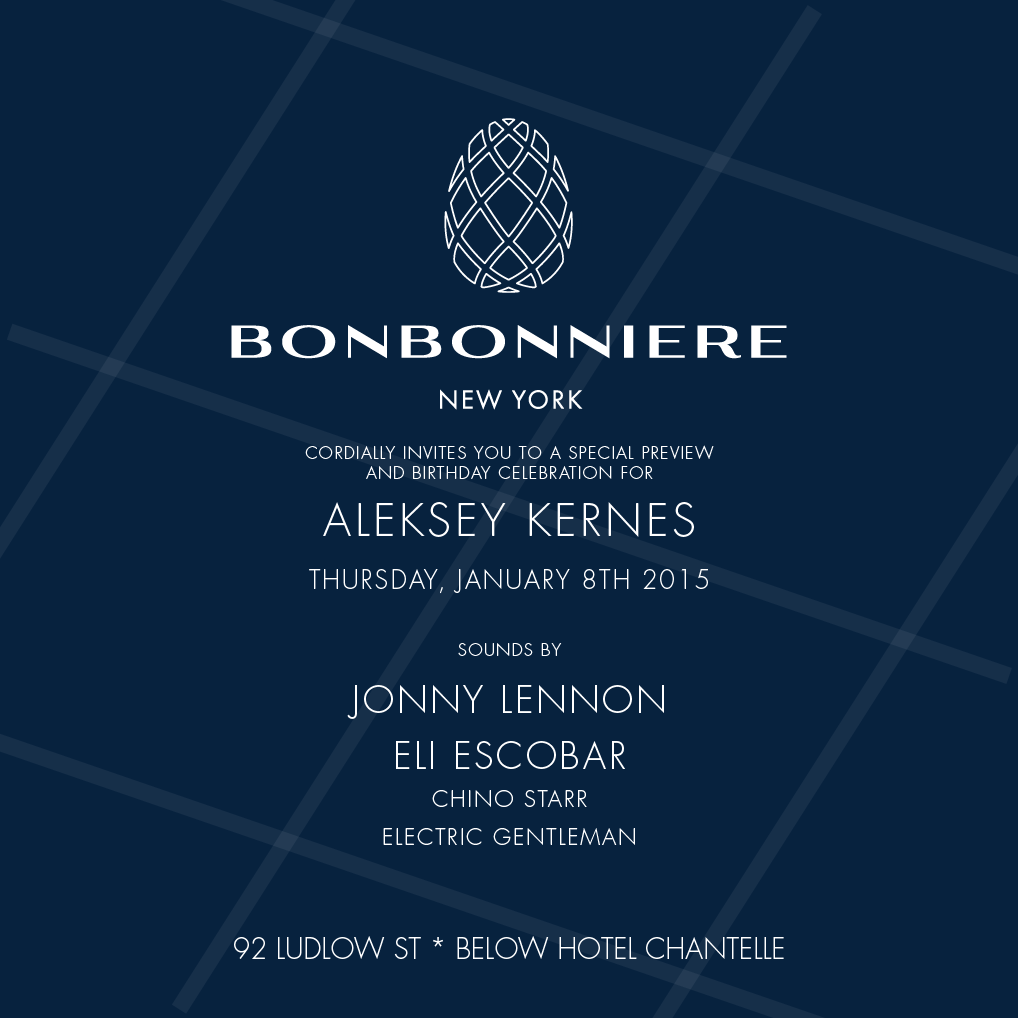 electricgent's tweet photo. Happy hour anyone? Spinning a sneak preview of @BONBONNIERENY tonight for the one and only @AlekseyKernes bday. 8-11. http://t.co/I24TrRRtDM