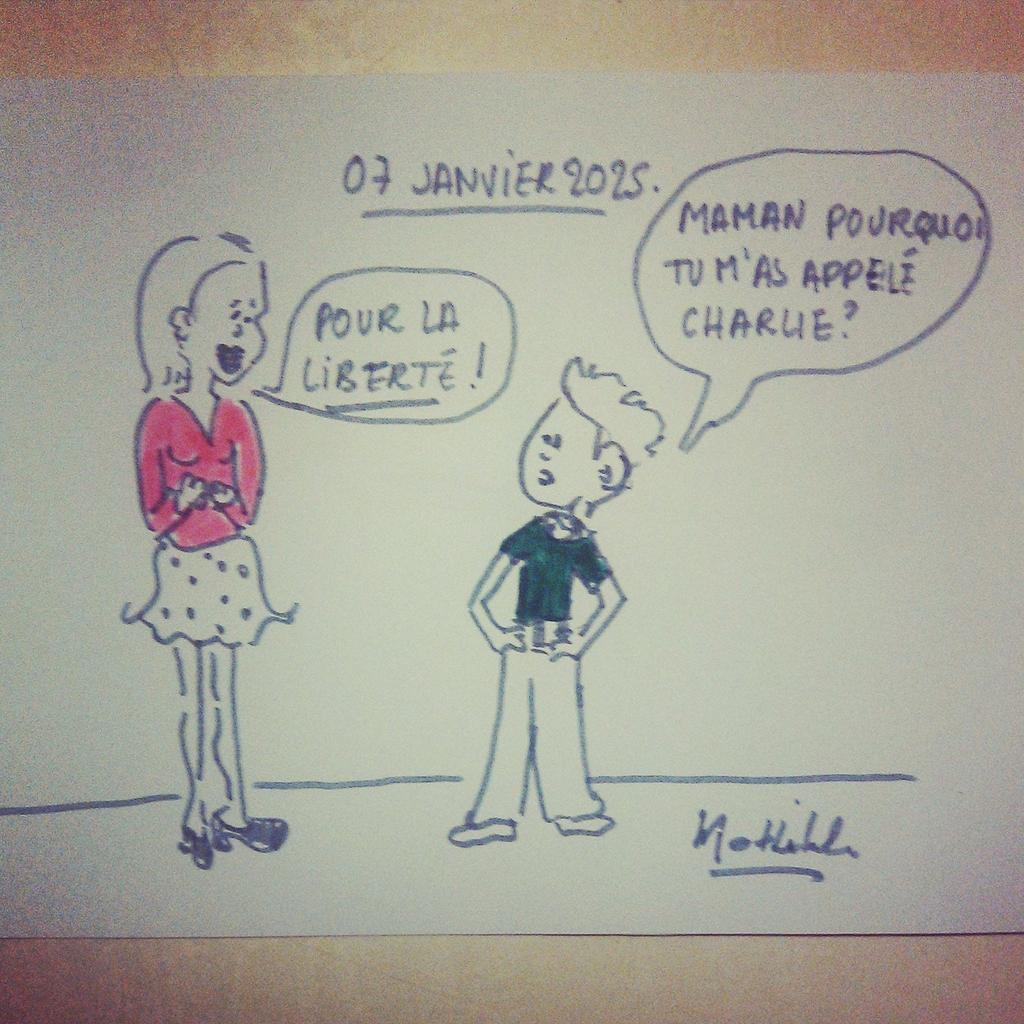 MathildeLAzou's tweet image. Petite inspiration du soir. Imaginons-nous dix ans plus tard. #JeSuisCharlie