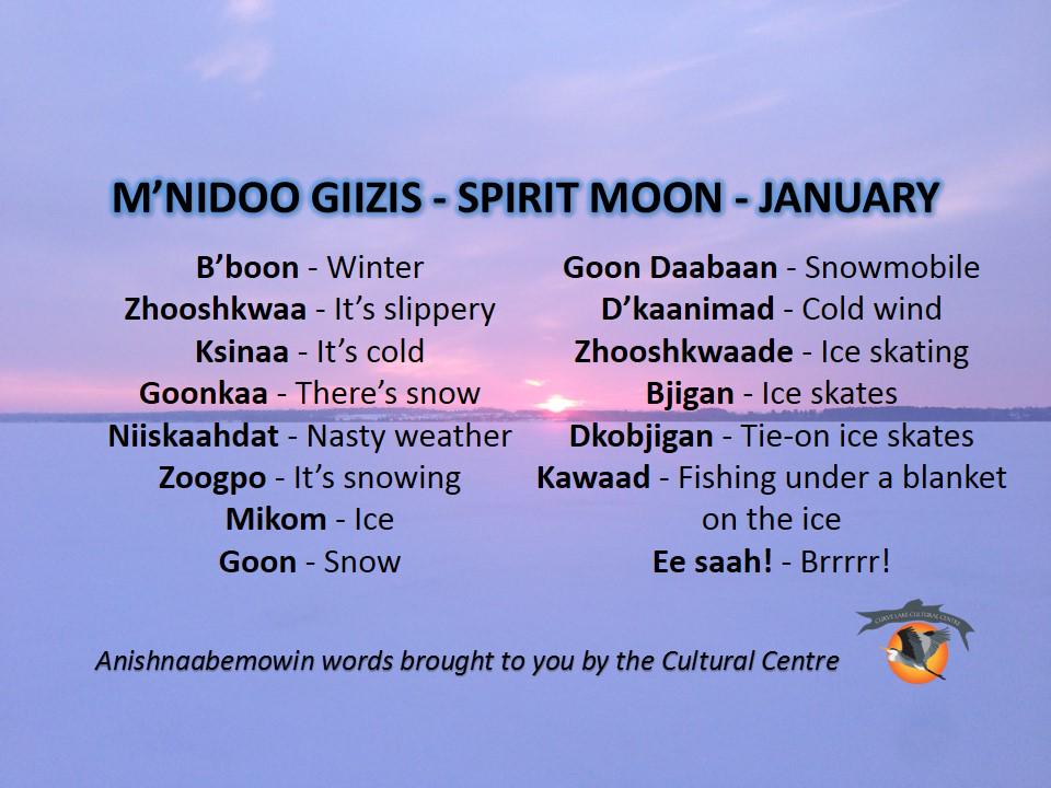 CurveLakeFN's tweet photo. #MnidooGiizis #SpiritMoon #January #Anishnaabemowin by @CurveLakeFN #CulturalCentre http://t.co/oGssIZWxow http://t.co/sIBWzNLmaA