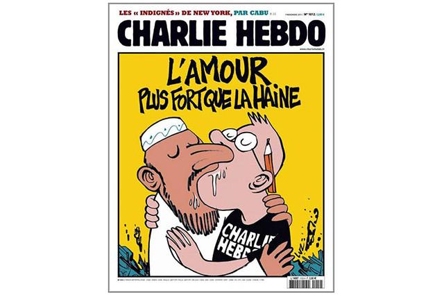 business's tweet photo. #CharlieHebdo is known for its bold satire. Here are the covers they weren't afraid to run http://t.co/TaqElhFh4l http://t.co/sxWAnEumCu