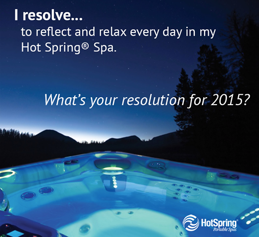 Who else is going to relax in their #spa everyday?? I resolve..to #reflect and #relax in my @HotSpringSpasevery day!