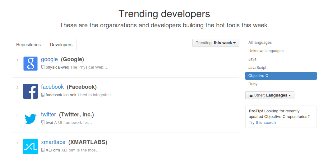 xmartlabs's tweet photo. We're among @github trending #iosdev again due to the #XLPagerTabStrip release this week! #fantasticfour #opensource http://t.co/LiugUTIsA6